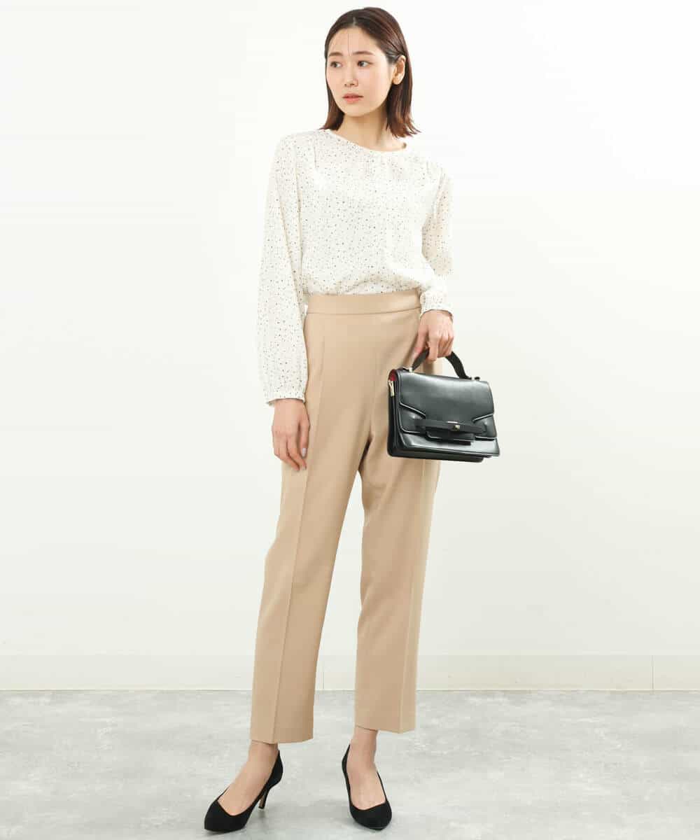 FOLGS36130 MK MICHEL KLEIN(MK ミッシェルクラン) リラックステーパードパンツ/洗える ベージュ