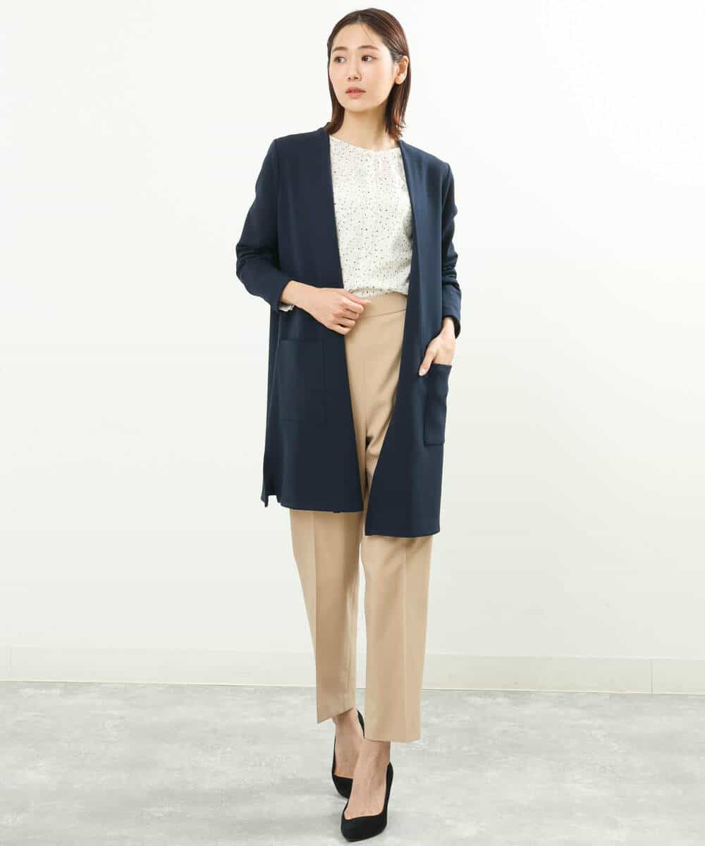 FOLGS36130 MK MICHEL KLEIN(MK ミッシェルクラン) リラックステーパードパンツ/洗える ベージュ