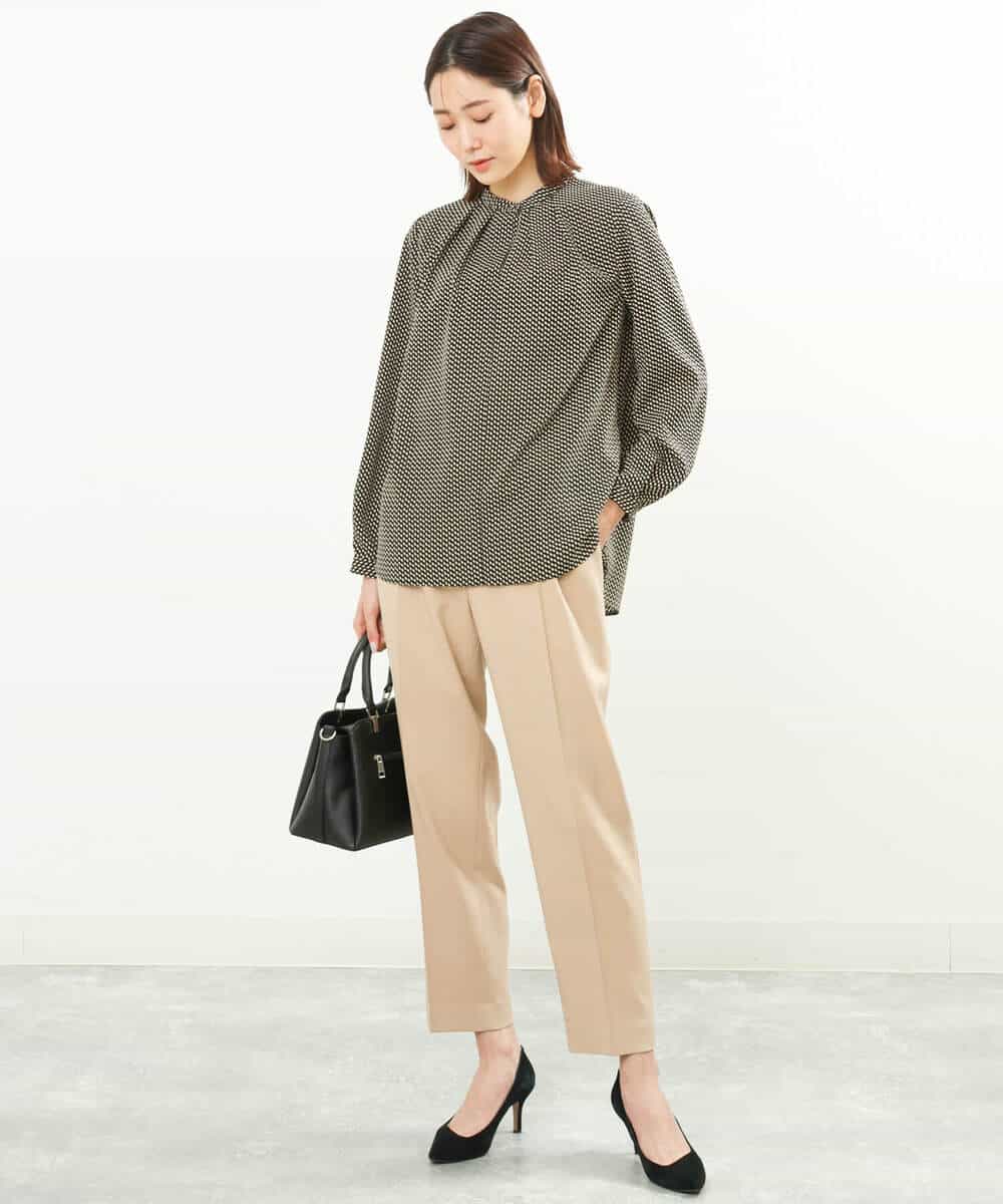 FOLGS36130 MK MICHEL KLEIN(MK ミッシェルクラン) リラックステーパードパンツ/洗える ベージュ