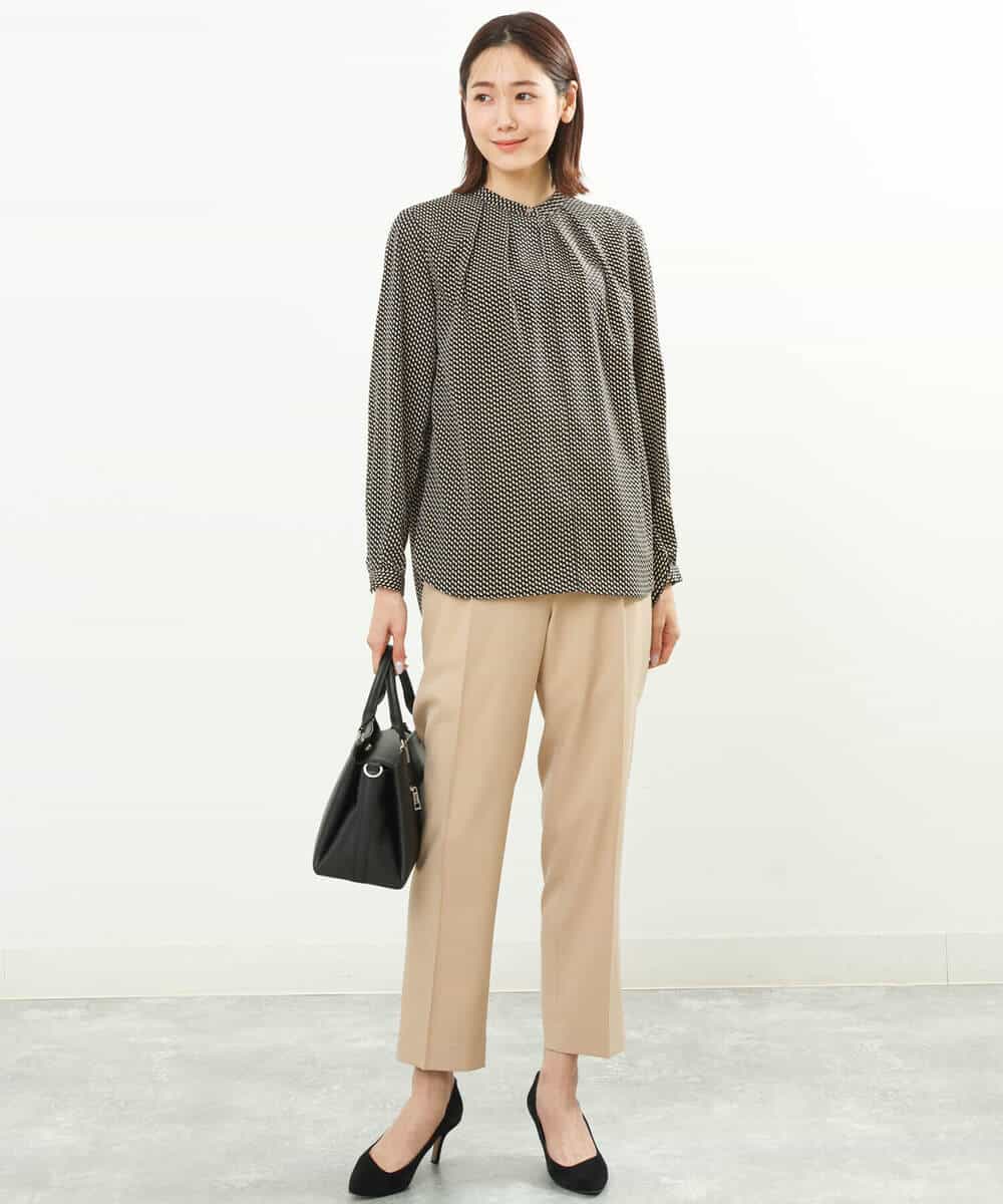 FOLGS36130 MK MICHEL KLEIN(MK ミッシェルクラン) リラックステーパードパンツ/洗える ベージュ