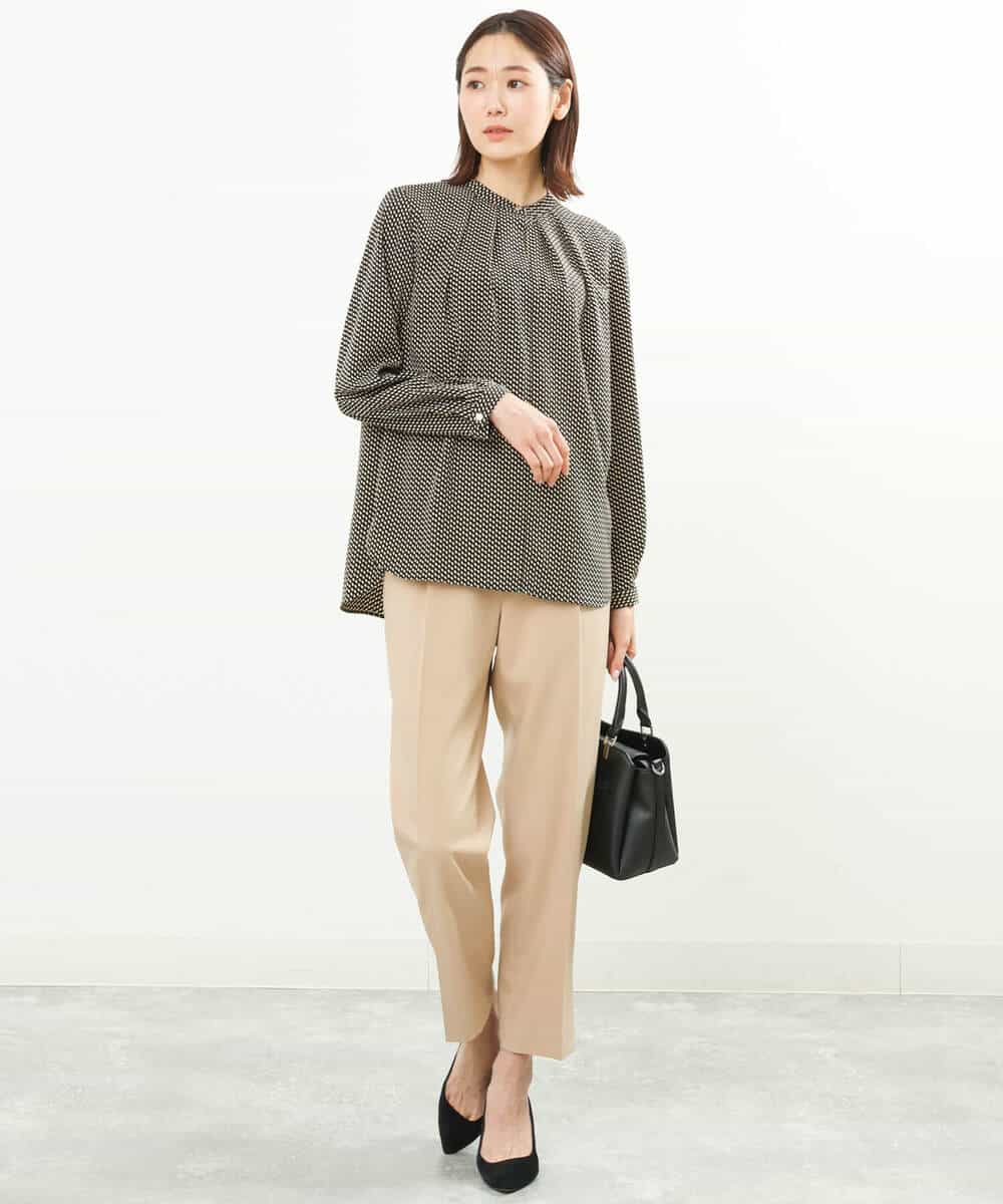 FOLGS36130 MK MICHEL KLEIN(MK ミッシェルクラン) リラックステーパードパンツ/洗える ベージュ
