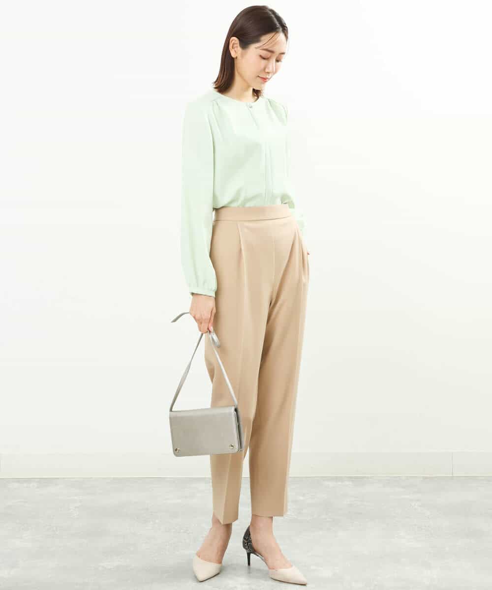 FOLGS36130 MK MICHEL KLEIN(MK ミッシェルクラン) リラックステーパードパンツ/洗える ベージュ
