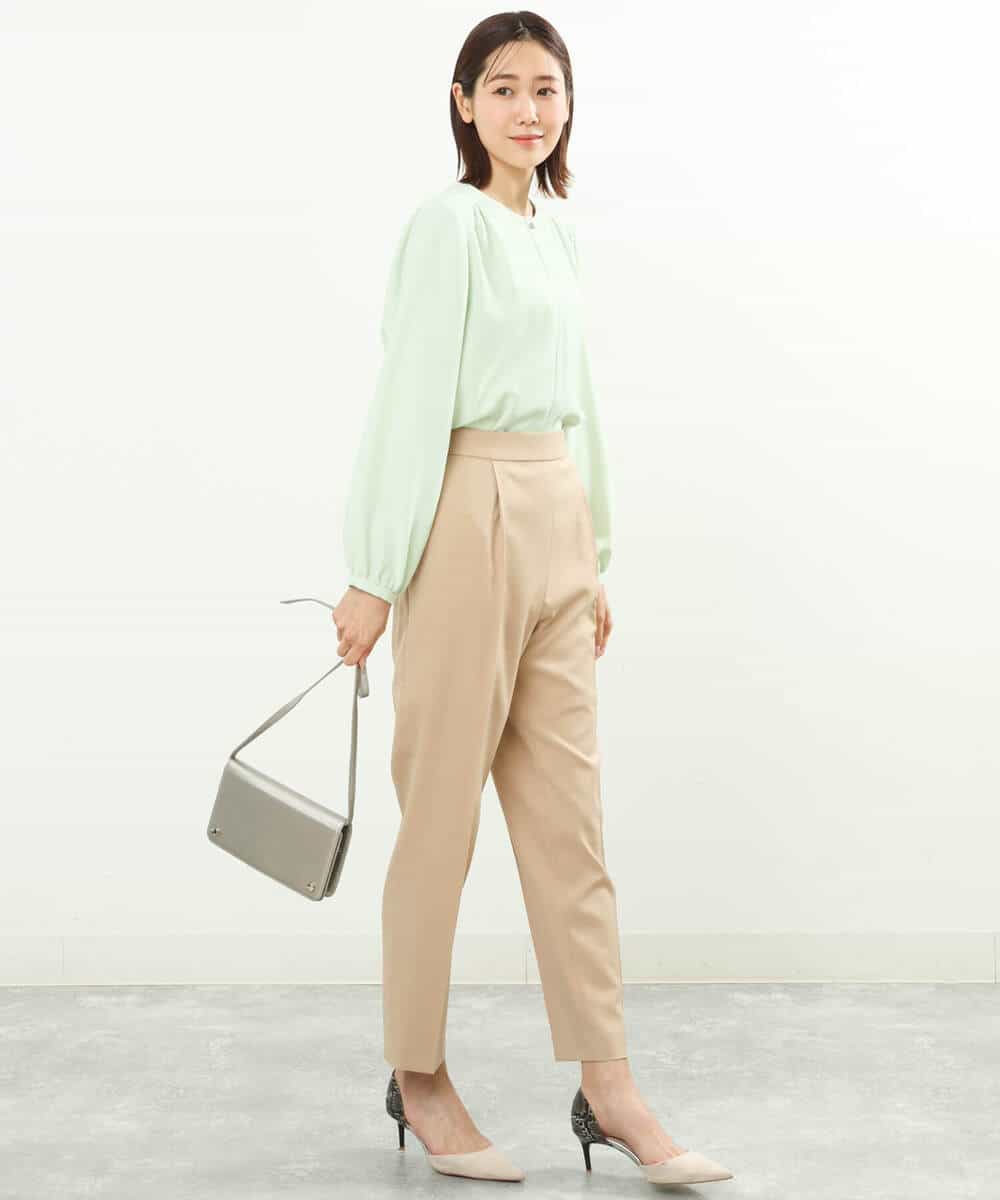 FOLGS36130 MK MICHEL KLEIN(MK ミッシェルクラン) リラックステーパードパンツ/洗える ベージュ
