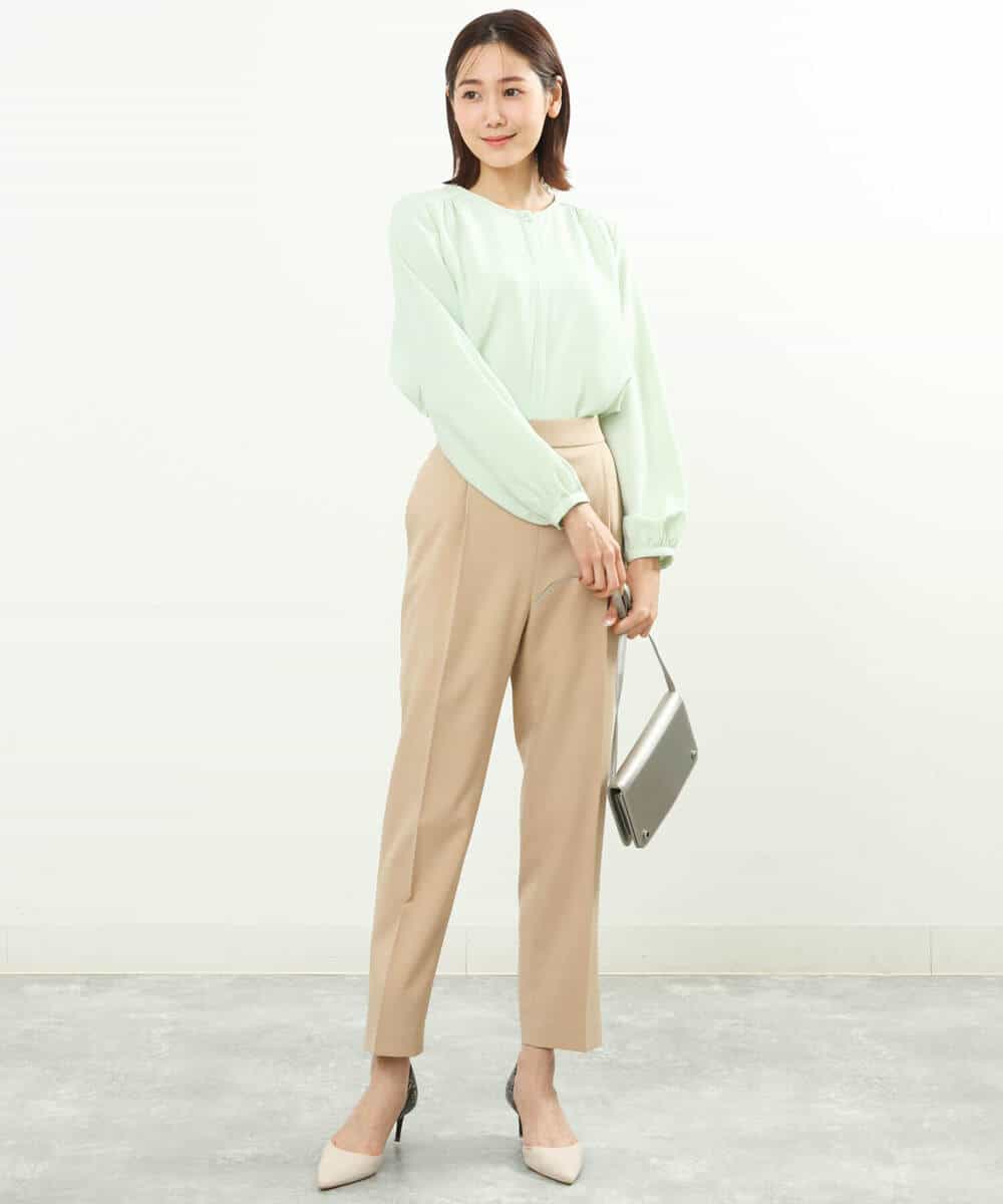 FOLGS36130 MK MICHEL KLEIN(MK ミッシェルクラン) リラックステーパードパンツ/洗える ベージュ