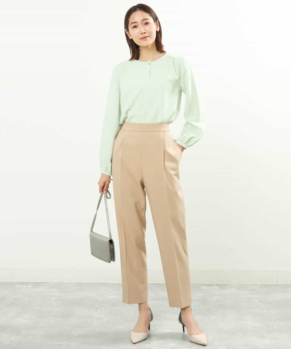 FOLGS36130 MK MICHEL KLEIN(MK ミッシェルクラン) リラックステーパードパンツ/洗える ベージュ
