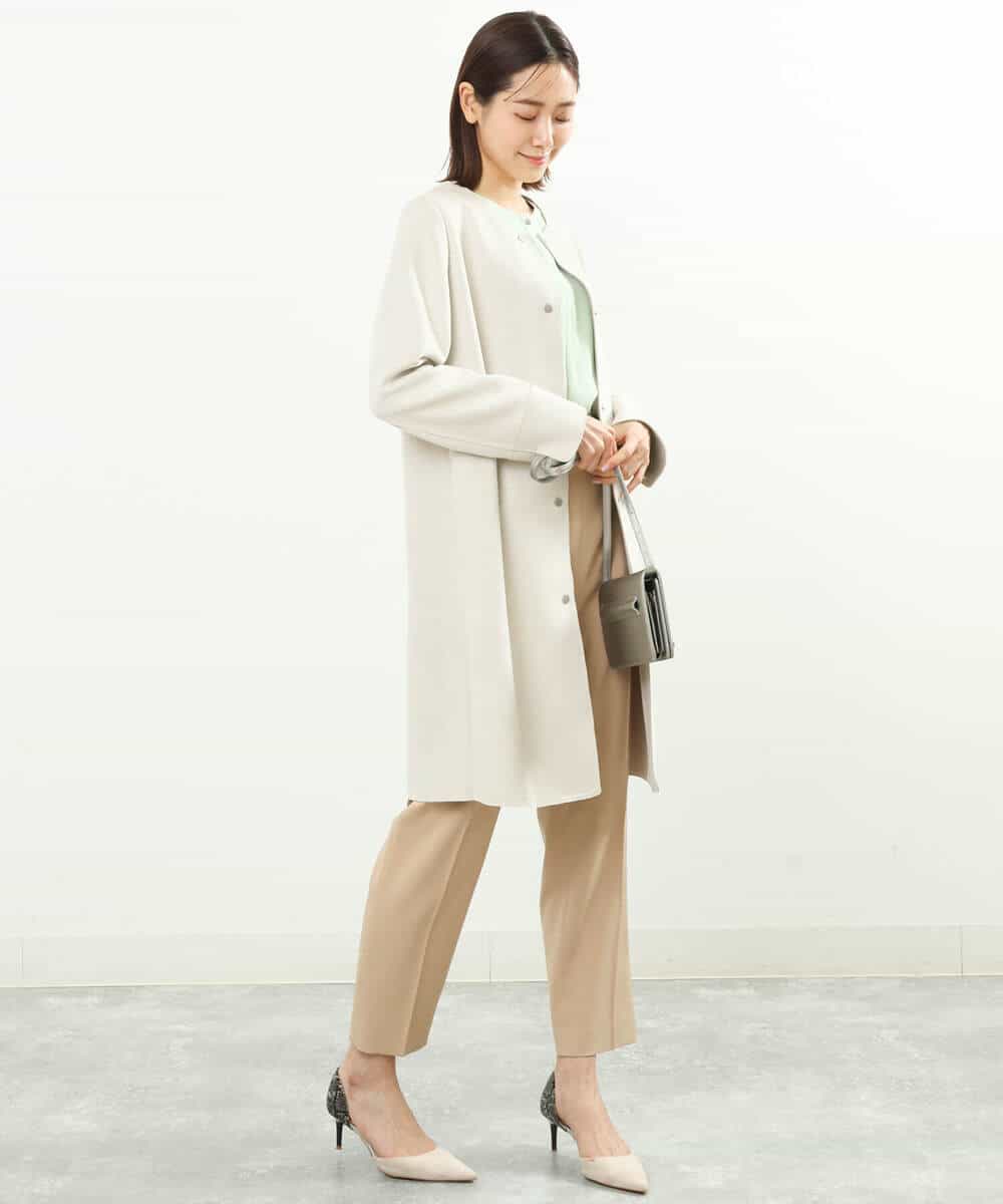 FOLGS36130 MK MICHEL KLEIN(MK ミッシェルクラン) リラックステーパードパンツ/洗える ベージュ