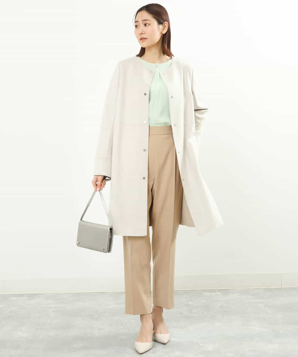 FOLGS36130 MK MICHEL KLEIN(MK ミッシェルクラン) リラックステーパードパンツ/洗える ベージュ