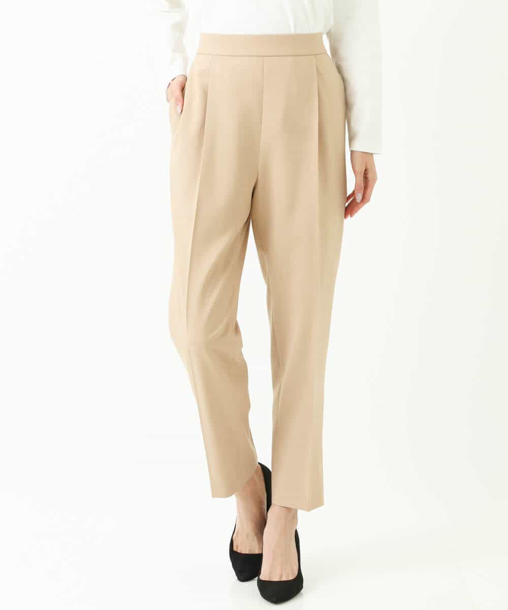 FOLGS36130 MK MICHEL KLEIN(MK ミッシェルクラン) リラックステーパードパンツ/洗える ベージュ