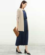 FOLGS38160 MK MICHEL KLEIN(MK ミッシェルクラン) フロントプリーツデザインガウチョパンツ/洗える ライトグレー