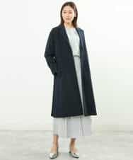 FOLGS38160 MK MICHEL KLEIN(MK ミッシェルクラン) フロントプリーツデザインガウチョパンツ/洗える ライトグレー