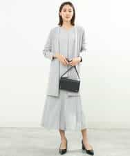 FOLGS38160 MK MICHEL KLEIN(MK ミッシェルクラン) フロントプリーツデザインガウチョパンツ/洗える ライトグレー