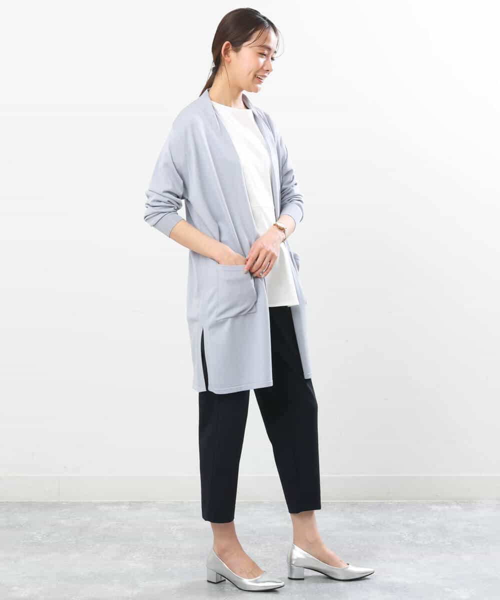 FOLGS53140 MK MICHEL KLEIN(MK ミッシェルクラン) ベルト付きテーパードパンツ/洗える ベージュ
