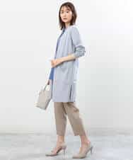 FOLGS53140 MK MICHEL KLEIN(MK ミッシェルクラン) ベルト付きテーパードパンツ/洗える ベージュ