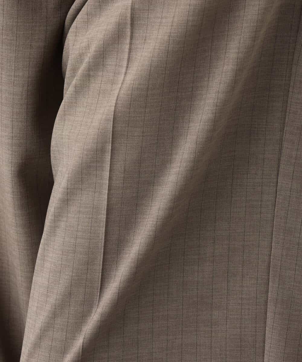 FOLGV52160 MK MICHEL KLEIN(MK ミッシェルクラン) Reflaxストライプ柄ワイドパンツ/洗える グレージュ