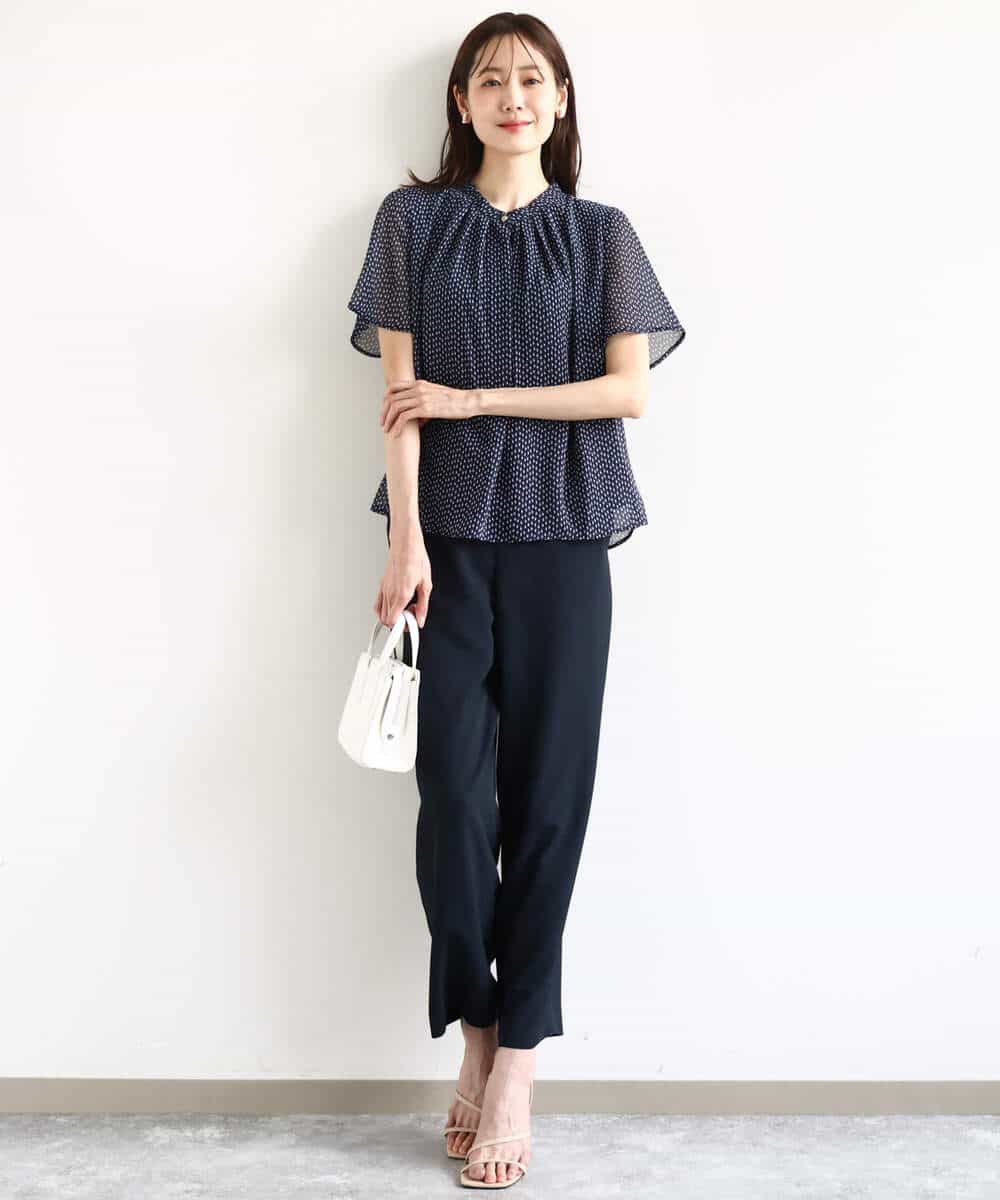 FOLHA65150 MK MICHEL KLEIN(MK ミッシェルクラン) リラックステーパードパンツ/接触冷感/洗える ベージュ