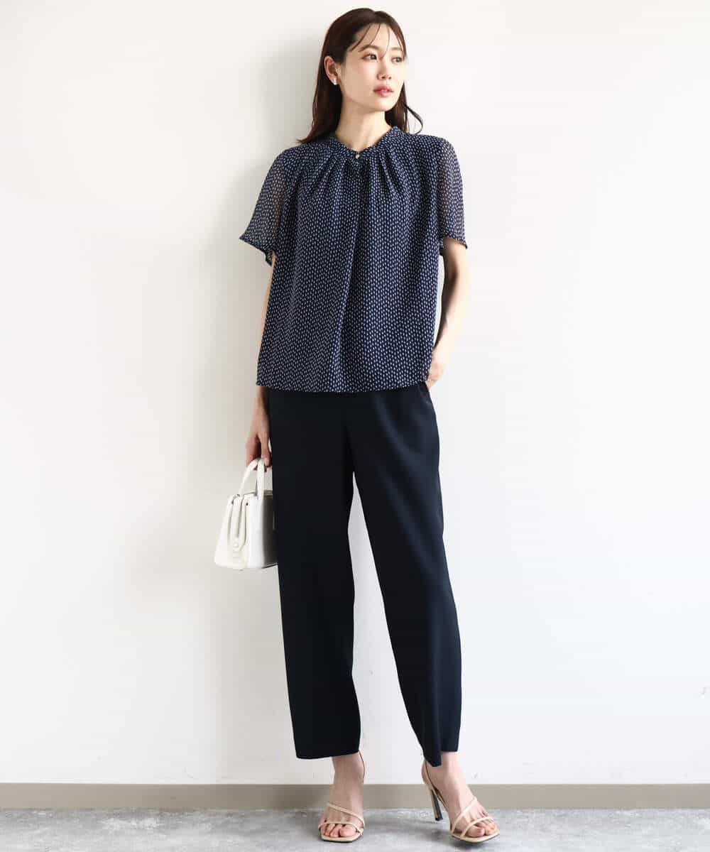 FOLHA65150 MK MICHEL KLEIN(MK ミッシェルクラン) リラックステーパードパンツ/接触冷感/洗える ベージュ