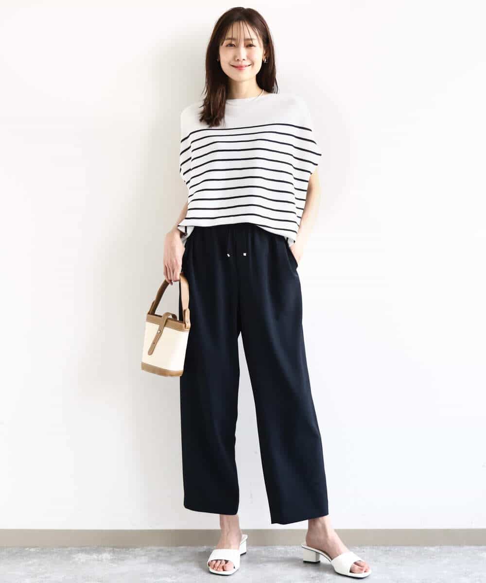 FOLHA65150 MK MICHEL KLEIN(MK ミッシェルクラン) リラックステーパードパンツ/接触冷感/洗える ベージュ