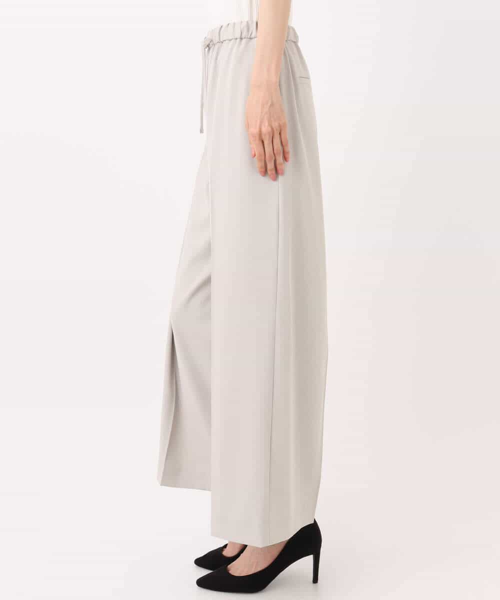 FOLJA75160 MK MICHEL KLEIN(MK ミッシェルクラン) センタープレス入りストレートワイドパンツ/UVカット/接触冷感/速乾/洗える ライトグレー