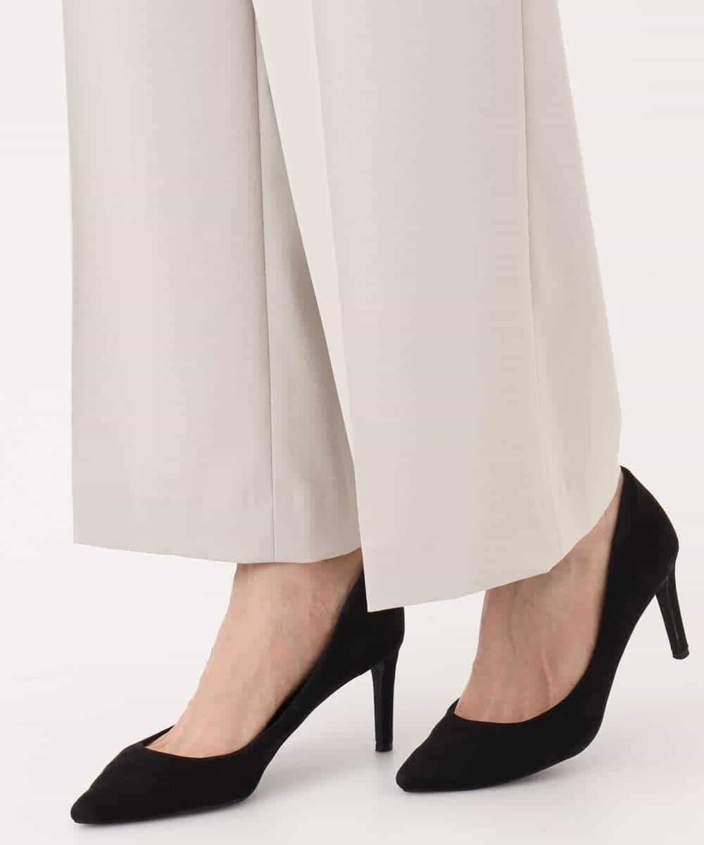 FOLJA75160 MK MICHEL KLEIN(MK ミッシェルクラン) センタープレス入りストレートワイドパンツ/UVカット/接触冷感/速乾/洗える ライトグレー