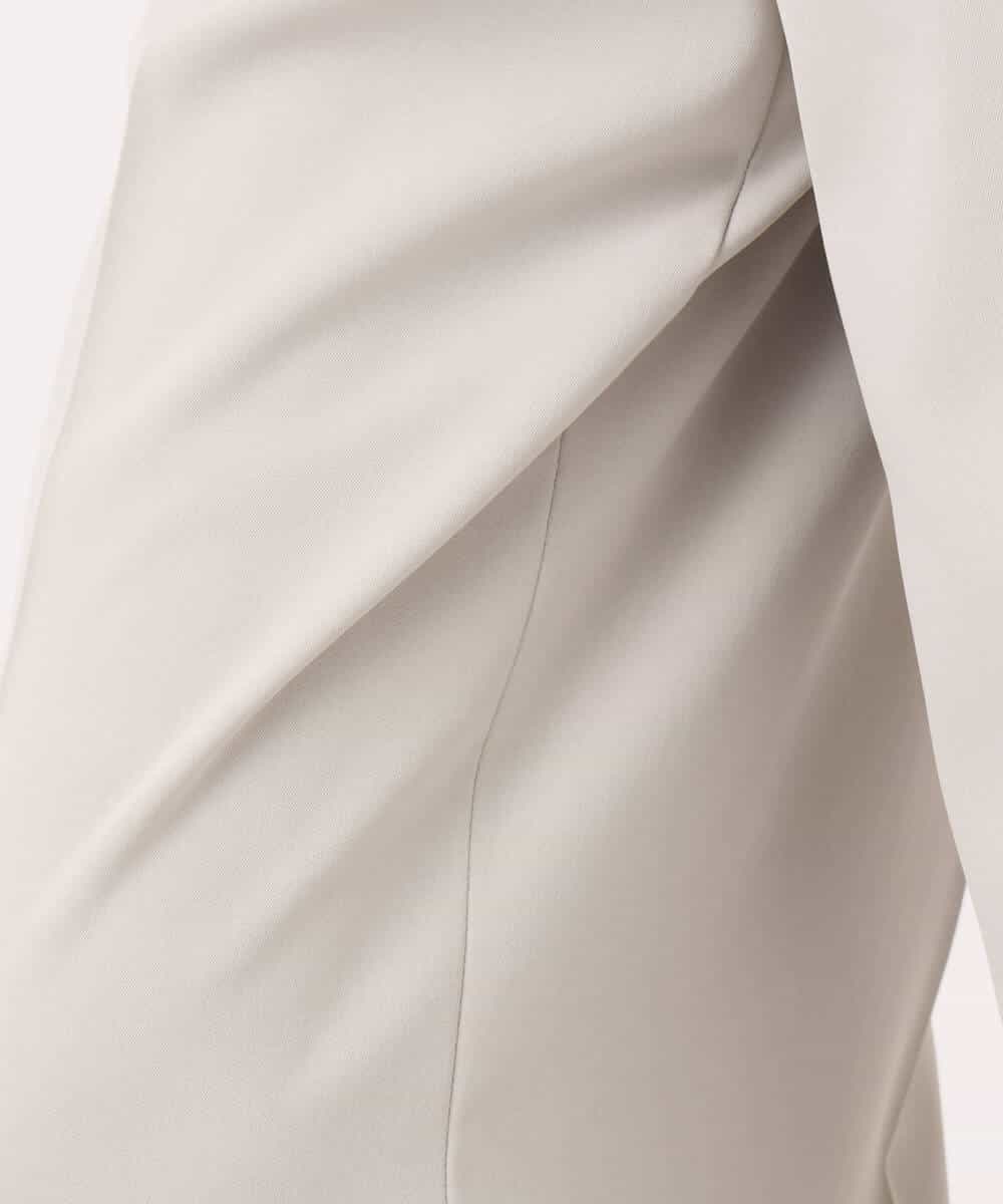 FOLJA75160 MK MICHEL KLEIN(MK ミッシェルクラン) センタープレス入りストレートワイドパンツ/UVカット/接触冷感/速乾/洗える ライトグレー