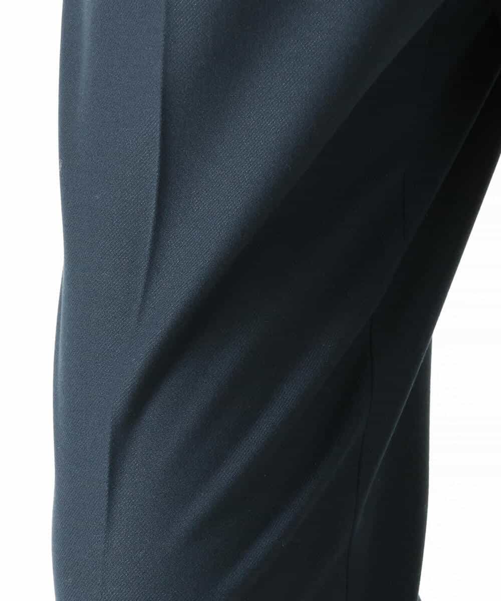 FOLJP36140 MK MICHEL KLEIN(MK ミッシェルクラン) 裏起毛ベーシックテーパードパンツ（無地・チェック）/Comfortシリーズ/洗える ライトグレー（チェック）