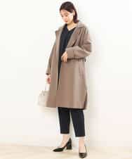 FOLJP36140 MK MICHEL KLEIN(MK ミッシェルクラン) 裏起毛ベーシックテーパードパンツ（無地・チェック）/Comfortシリーズ/洗える ライトグレー（チェック）