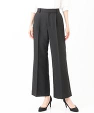 FOLJS26160 MK MICHEL KLEIN(MK ミッシェルクラン) セミフレアワイドパンツ/洗える ブラウン