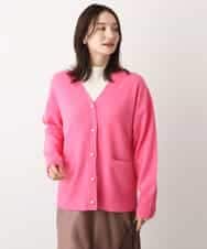 FOSAV09160 MK MICHEL KLEIN(MK ミッシェルクラン) airwoolニットカーディガン ピンク
