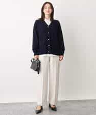 FOSAV09160 MK MICHEL KLEIN(MK ミッシェルクラン) airwoolニットカーディガン ベージュ