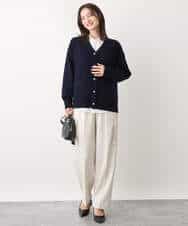 FOSAV09160 MK MICHEL KLEIN(MK ミッシェルクラン) airwoolニットカーディガン ベージュ