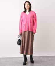 FOSAV09160 MK MICHEL KLEIN(MK ミッシェルクラン) airwoolニットカーディガン ベージュ