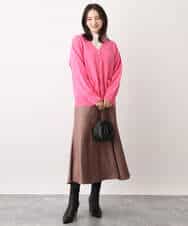 FOSAV09160 MK MICHEL KLEIN(MK ミッシェルクラン) airwoolニットカーディガン ベージュ