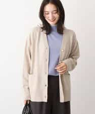 FOSAV09160 MK MICHEL KLEIN(MK ミッシェルクラン) airwoolニットカーディガン ベージュ