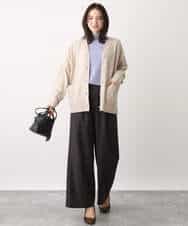 FOSAV09160 MK MICHEL KLEIN(MK ミッシェルクラン) airwoolニットカーディガン ベージュ
