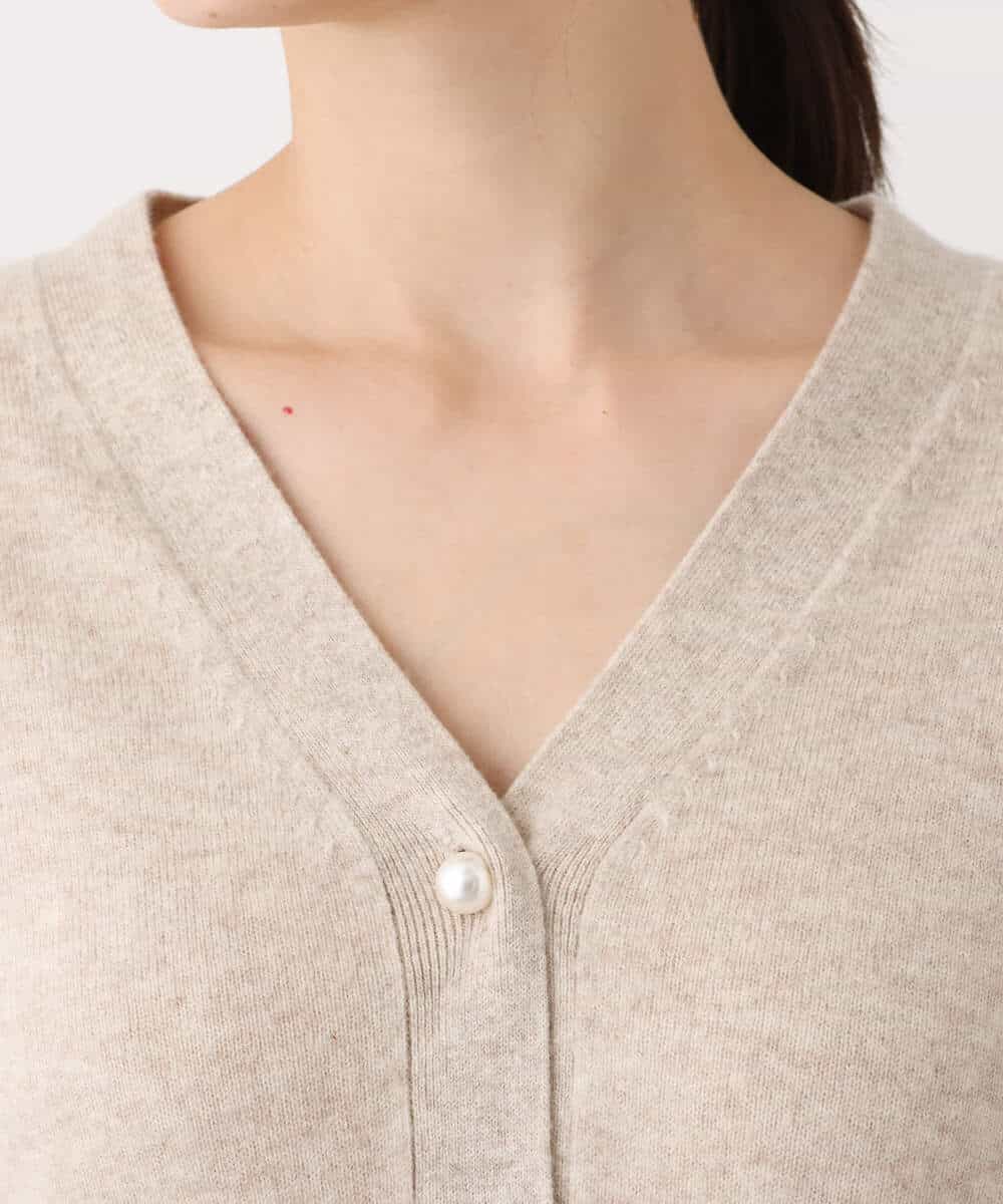 FOSAV09160 MK MICHEL KLEIN(MK ミッシェルクラン) airwoolニットカーディガン ベージュ