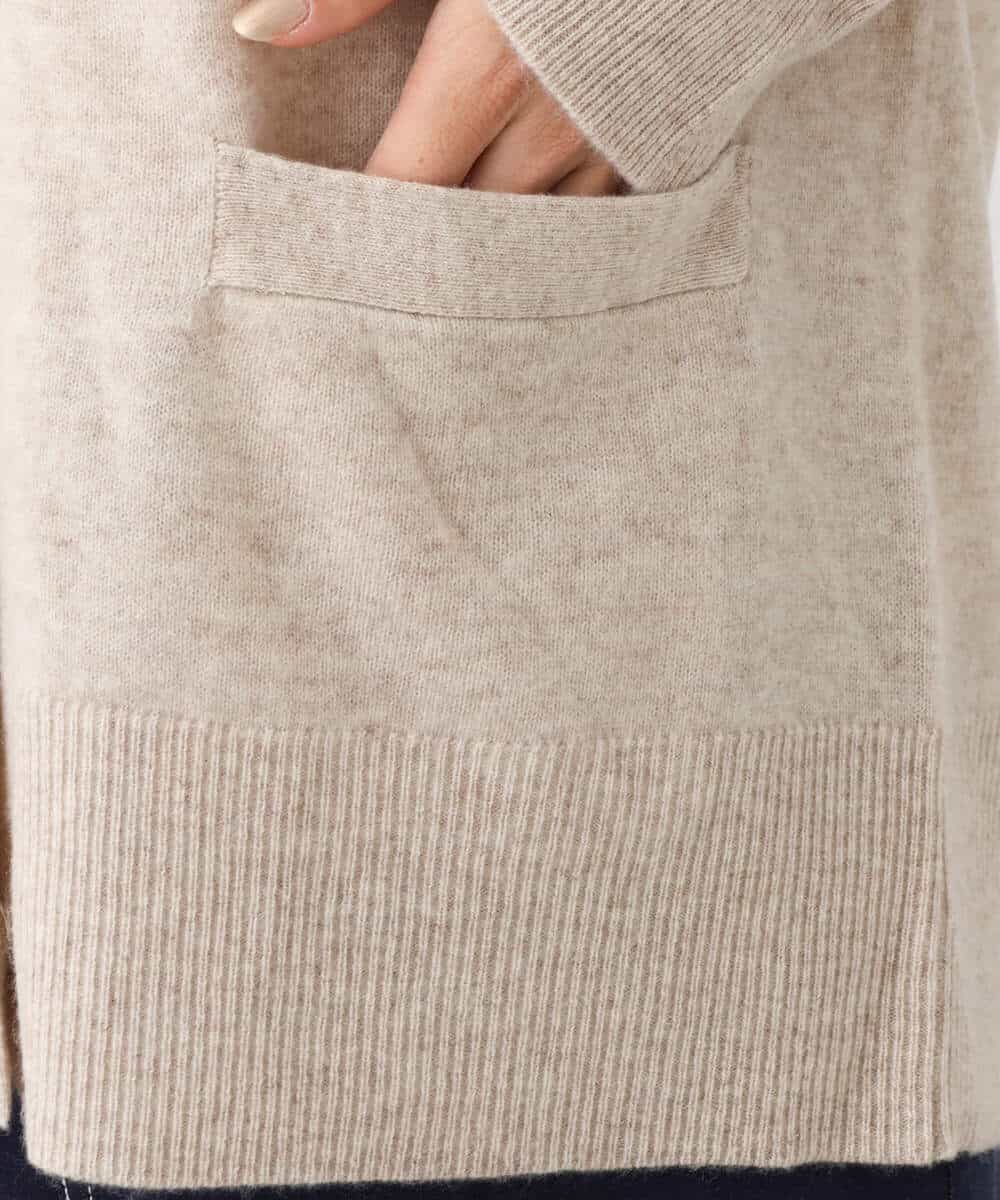 FOSAV09160 MK MICHEL KLEIN(MK ミッシェルクラン) airwoolニットカーディガン ベージュ