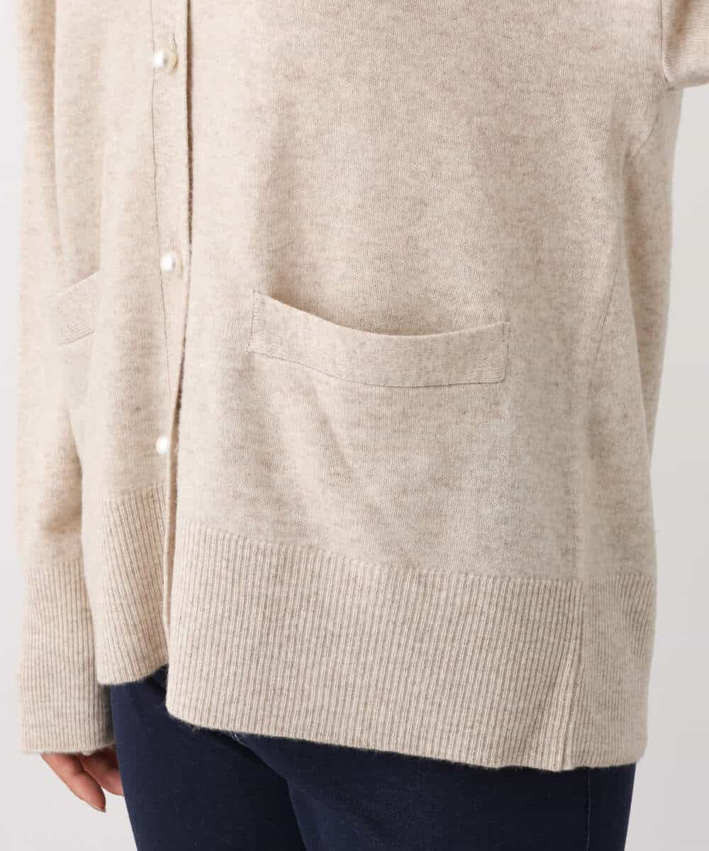 FOSAV09160 MK MICHEL KLEIN(MK ミッシェルクラン) airwoolニットカーディガン ベージュ