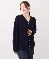 FOSAV09160 MK MICHEL KLEIN(MK ミッシェルクラン) airwoolニットカーディガン ベージュ