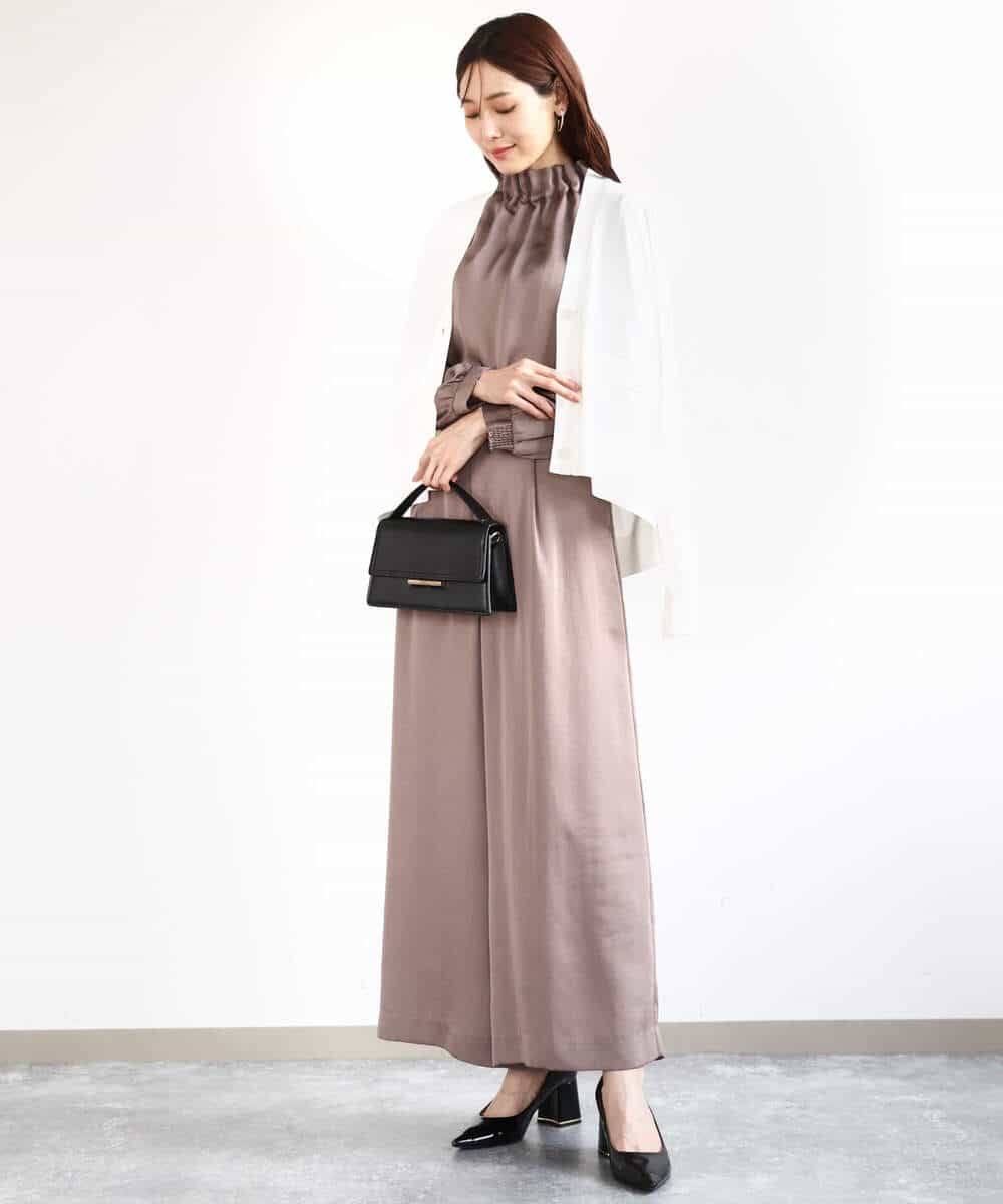 FOSGA30140 MK MICHEL KLEIN(MK ミッシェルクラン) Vネックサイドスリットニットカーディガン/UVカット/接触冷感/洗える ネイビー