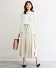 FOSGD50140 MK MICHEL KLEIN(MK ミッシェルクラン) [接触冷感/洗える]ミドル丈着流しカーディガン ミント