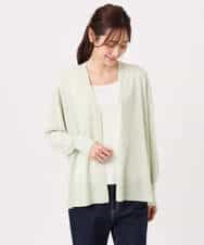 FOSGD50140 MK MICHEL KLEIN(MK ミッシェルクラン) [接触冷感/洗える]ミドル丈着流しカーディガン ミント