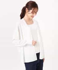 FOSGD50140 MK MICHEL KLEIN(MK ミッシェルクラン) [接触冷感/洗える]ミドル丈着流しカーディガン ミント