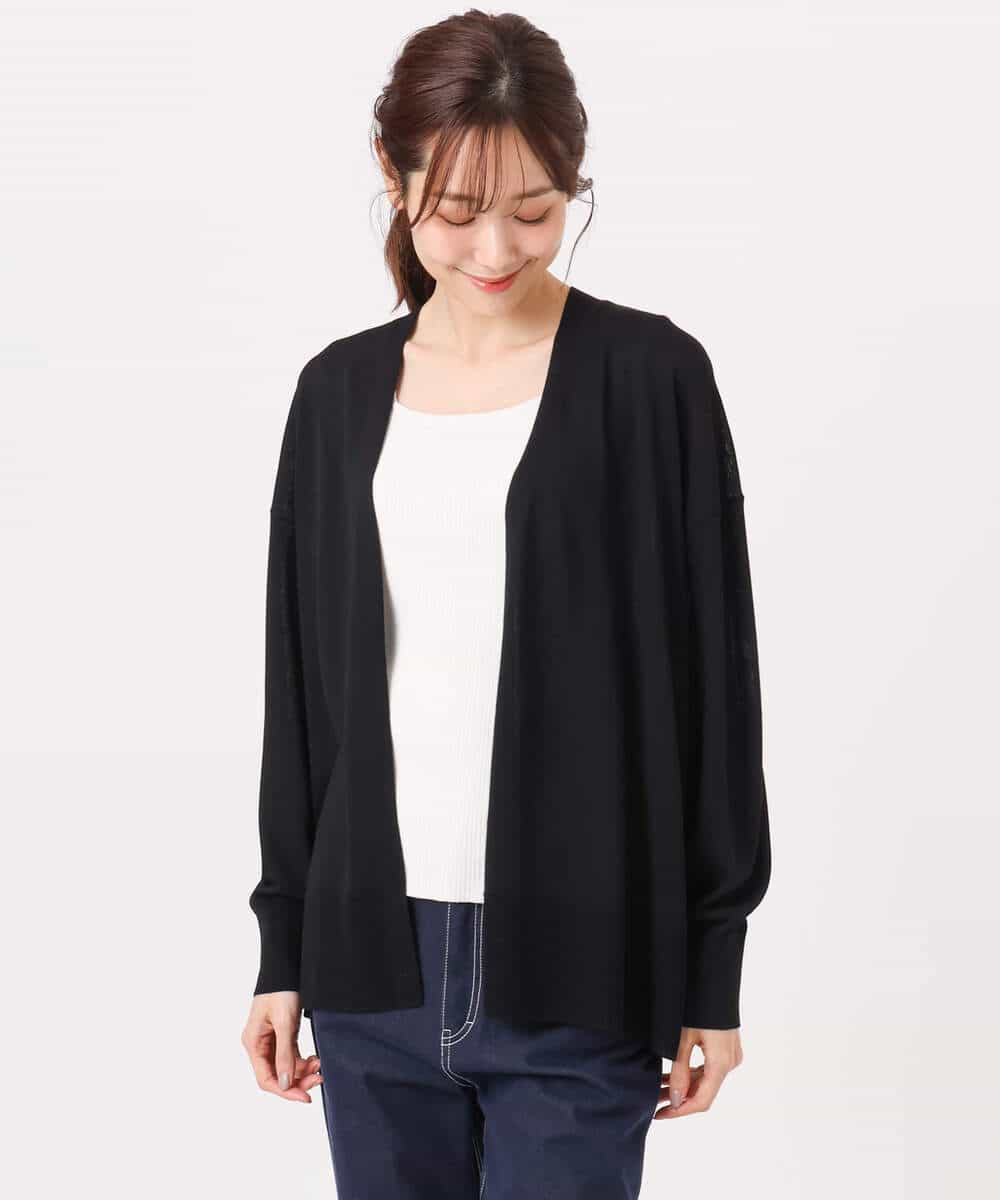 FOSGD50140 MK MICHEL KLEIN(MK ミッシェルクラン) [接触冷感/洗える]ミドル丈着流しカーディガン ミント