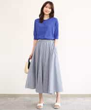 FOSHD60130 MK MICHEL KLEIN(MK ミッシェルクラン) [UVカット/接触冷感/洗える]5分袖ニットカーディガン レモンイエロー