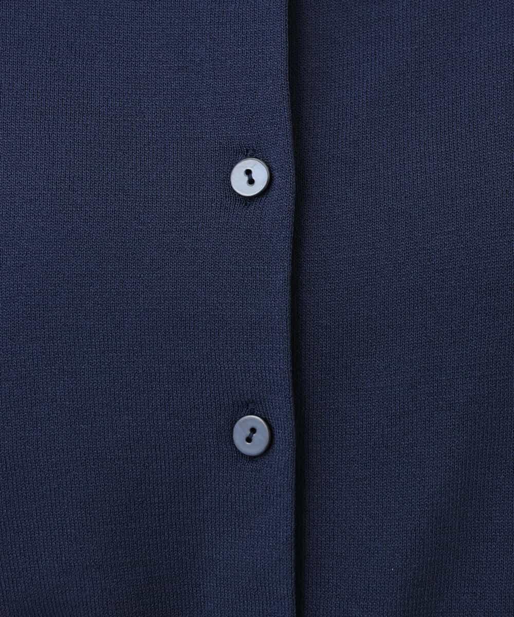 FOSHD60130 MK MICHEL KLEIN(MK ミッシェルクラン) [UVカット/接触冷感/洗える]5分袖ニットカーディガン レモンイエロー