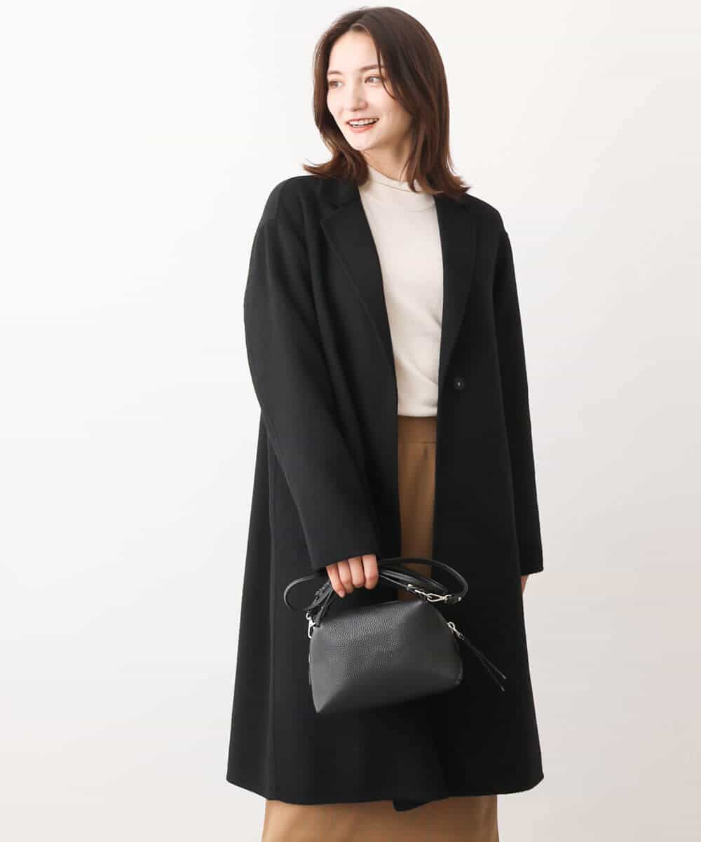 FOUAV42310 MK MICHEL KLEIN(MK ミッシェルクラン) ロング丈スムースリバーチェスターコート ベージュ