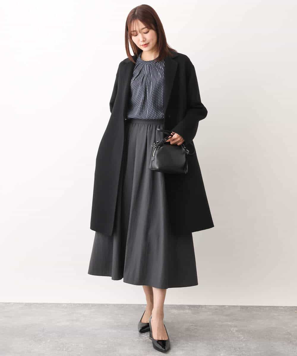 FOUAV42310 MK MICHEL KLEIN(MK ミッシェルクラン) ロング丈スムースリバーチェスターコート ベージュ