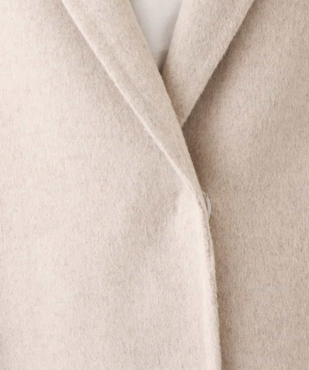 FOUAV42310 MK MICHEL KLEIN(MK ミッシェルクラン) ロング丈スムースリバーチェスターコート ベージュ