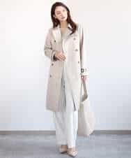 FOVDA12250 MK MICHEL KLEIN(MK ミッシェルクラン) ベーシックトレンチコート/撥水加工・防花粉 ベージュ