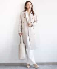 FOVDA12250 MK MICHEL KLEIN(MK ミッシェルクラン) ベーシックトレンチコート/撥水加工・防花粉 ベージュ